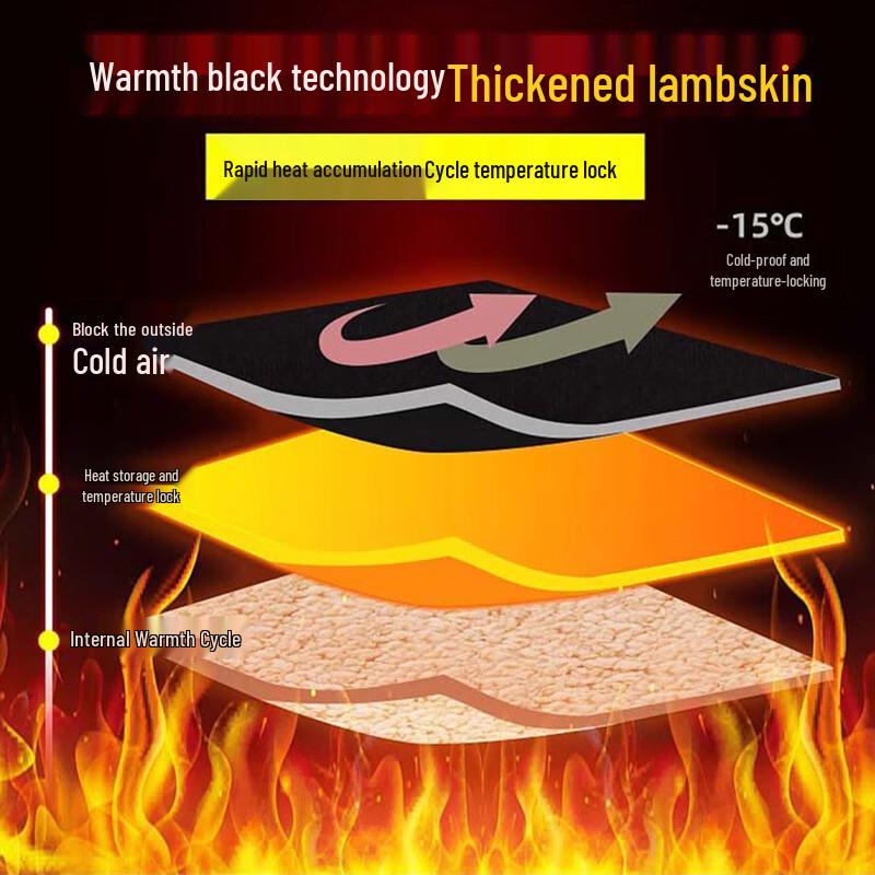 ROMON Men's Lamb Fleece Lined Jogger Pants