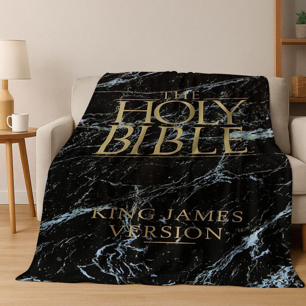 New Belief Cross Holy Bible Pray Jesus Flannel Blanket,Cozy Soft Throw Blanket for Home Bedroom Bed Sofa Picnic Cover Kids Gift