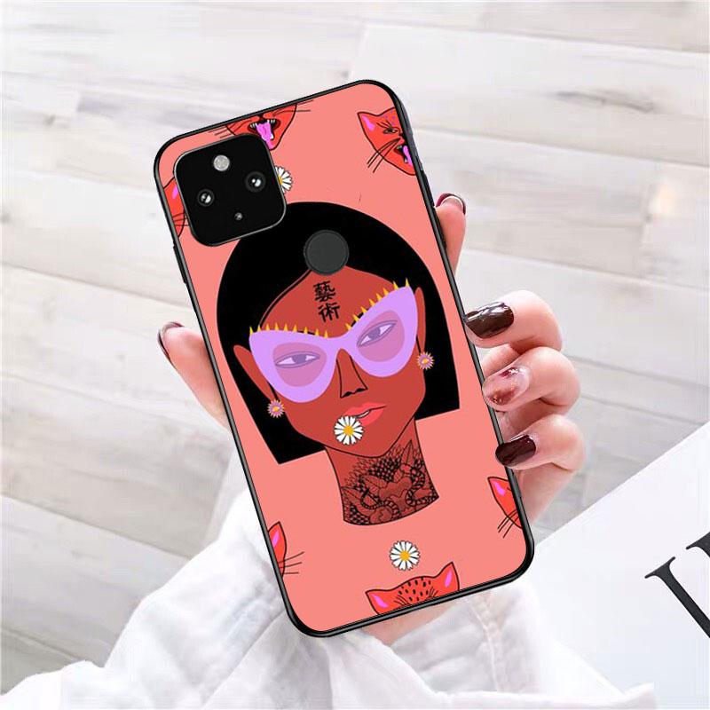 Art jaguar Flower Women Korean Phone Case for Google Pixel 7 Pro 7 6A 6 Pro 5A 4A 3A Pixel 4 XL Pixel 5 6 4 3 XL 3A XL 2 XL