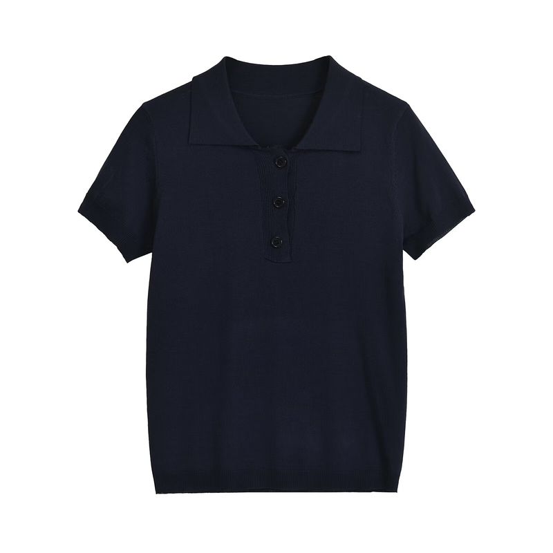 Kaslead New Arrival Women's Fashion Style Fashion Silm Short-Sleeved Knitting Polo Shirt T-shirt 9598061