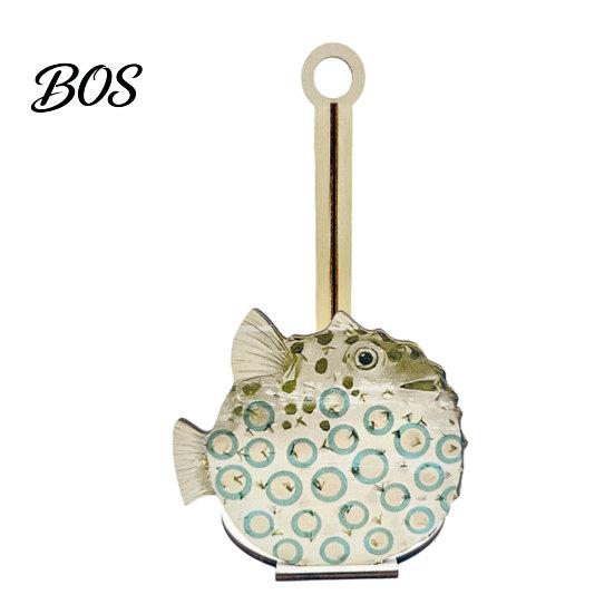 Nautical Kitchen Accessories Ocean Style Vertical Paper Towel Holder, Solid Wood Roll Stand with Holder Seahorse Crab Sailboat Shell Design,