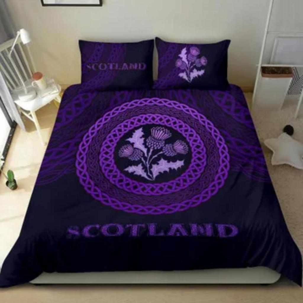 Påslakanset Tmarc Tee Skottland Celtic Cross Blå Vit påslakanset