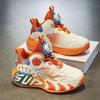2025 autumn new classmates children's sports shoes lightweight soft sole rotating button boys and girls basketball shoes running shoes