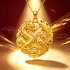 Traditional Chinese Style Gold Pendant 3D Embossed Matte Finish Auspicious Designs For Daily Wear Gifting Jewelry Collection