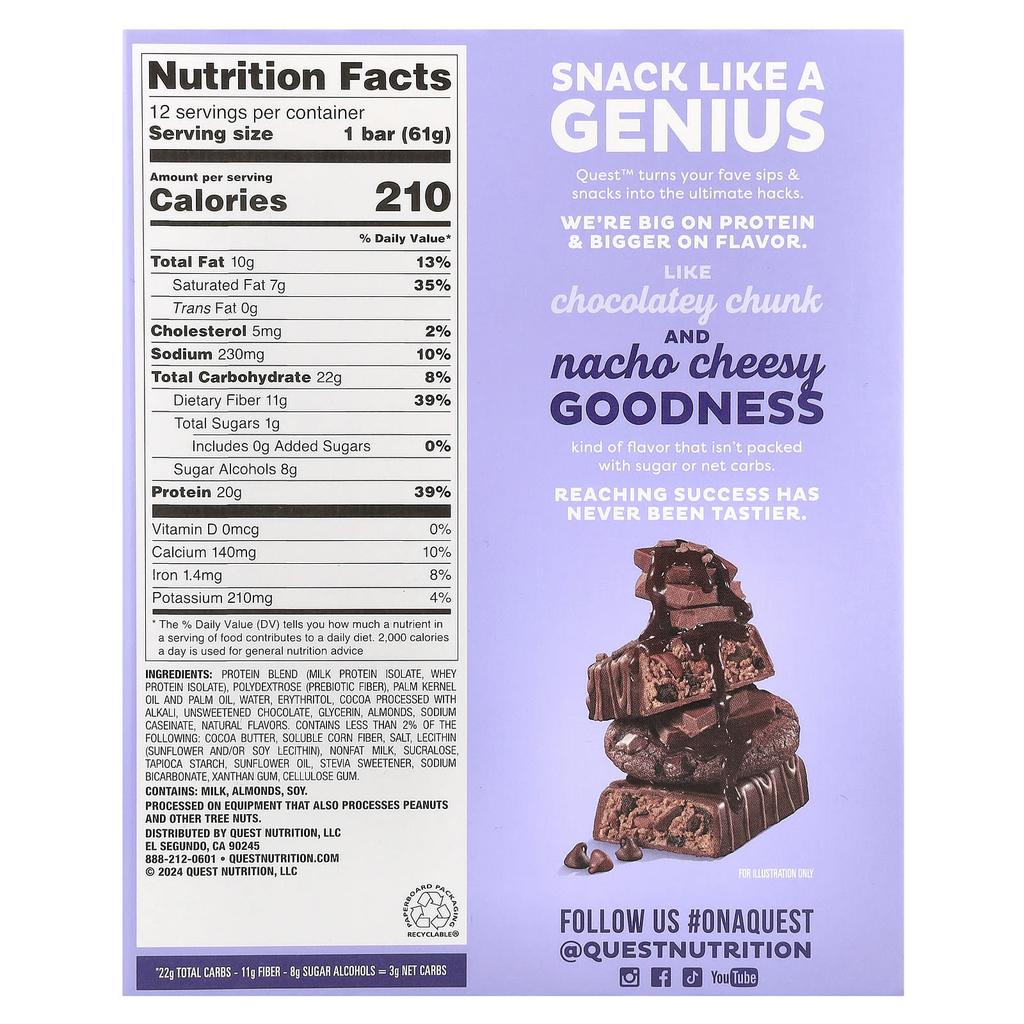 Overload Protein Bar, Chocolate Explosion, 12 Bars, 61G (2.15Oz) Each