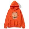 Cute Pretty BuBu Panda in Flowery Head Piece Hoodie DuDu Bear Dancing and Playing with A Guitar Sweatshirt Women Tops