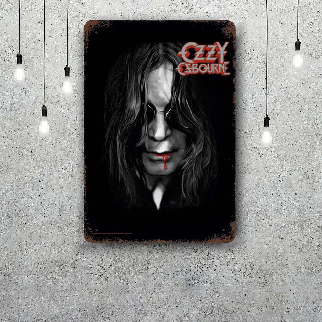 Ozzy osbourne Dekorationsposter Vintage Blechschild Metallschild Dekorative Plakette für Pub Bar Man Cave Club Wanddekoration
