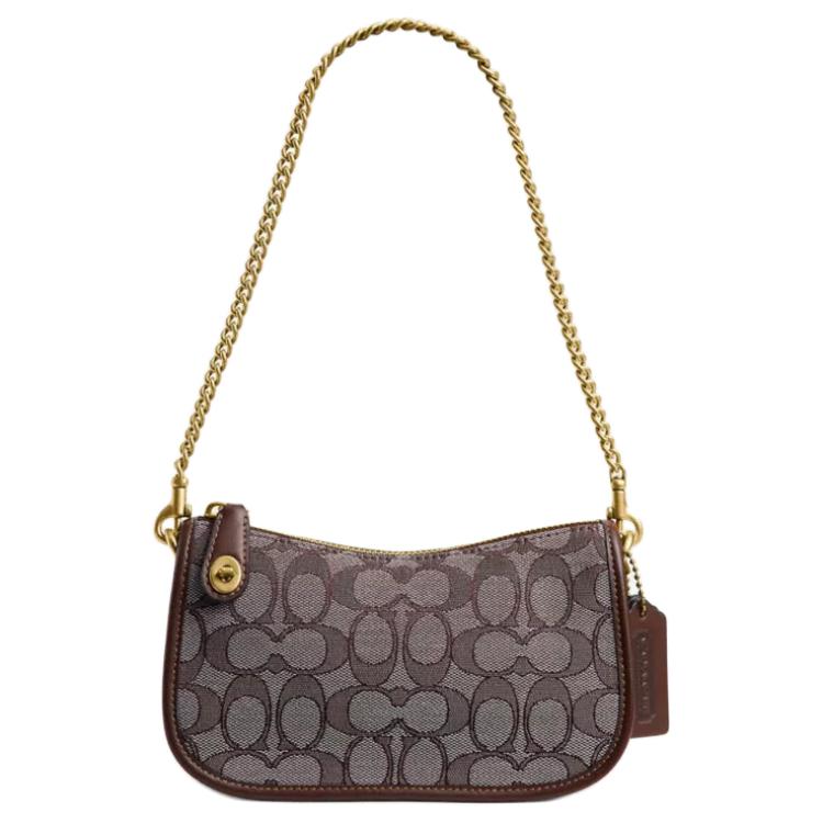 

Coach Swinger 20 Classic Print Recycled Cotton Handheld Crossbody Shoulder Bag Small Women bags Brown CAN77-B4S0M Basic Set (Bag+Dust Bag)