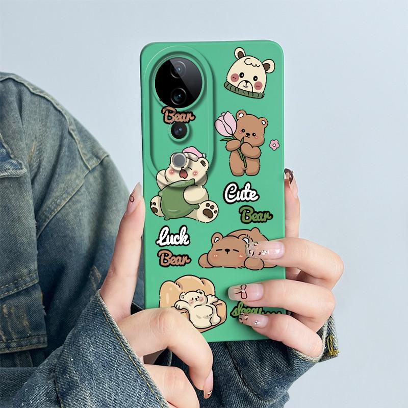 Case for Vivo V40 Pro 5G Matte Soft Silicone Cute Astronaut Protection Bumper Shells for Vivo V40 V 40Pro V 40 5G Phone Covers