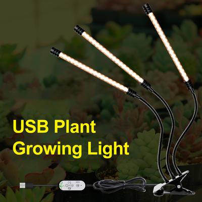 USB-Pflanzenwachstumslicht, Sonnenlicht, Weiß, Vollspektrum-Beleuchtung, winkelverstellbar, Desktop-Klemme, wachsend