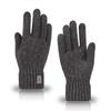 Men's Warm Gloves Winter Touch Screen Plus Fleece Gloves Cold Warm Wool Knitted Gloves