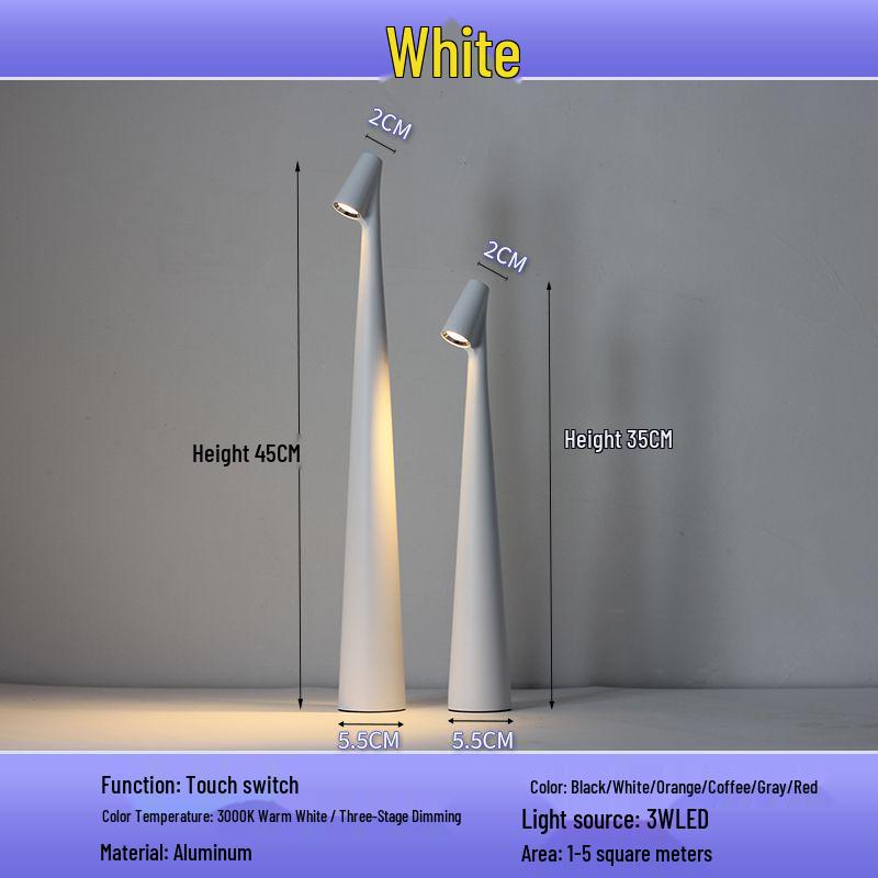 Designer Style Tall Desk Lamp: Modern Minimalist Ambient Light for Bedside or Reading