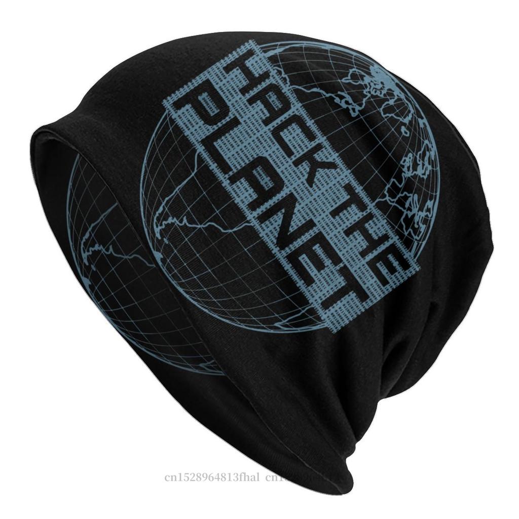 Czapki z daszkiem koder programista unisex damski cienki kapelusz hack the planet jesienno-zimowa ciepła czapka Street Skullies czapki czapki