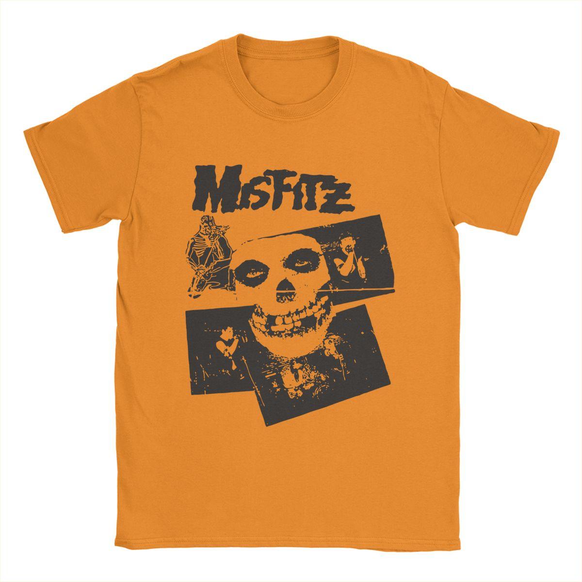 

Vintage Misfits Skull T-Shirts for Men Crewneck Pure Cotton T Shirt Short Sleeve Tee Shirt Adult Clothing 4XL