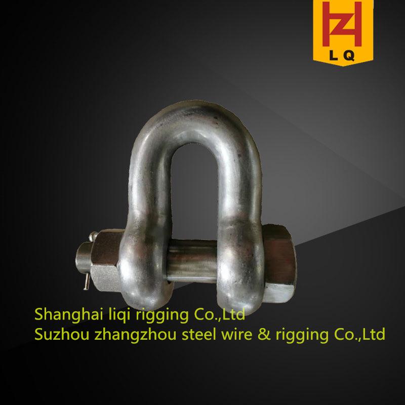 Zhang Zhou Marine Shackle DX-M-5T, 304 Stainless Steel Forged Wire Rope Shackle 5T