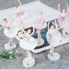 3Pcs/Set Wonderful Anti-fade Ornamental Fine Workmanship Dancing Ballerina Ballet Girl Resin Figurine for Birthday Figures