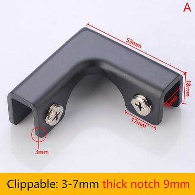 L-Klammer Glasklemmen Aquarium Ecke Holzbrett Halter Glasklemmen Keramikfliesen Verbindung DIY Schrank Aluminium Passend für 6 bis 12 mm
