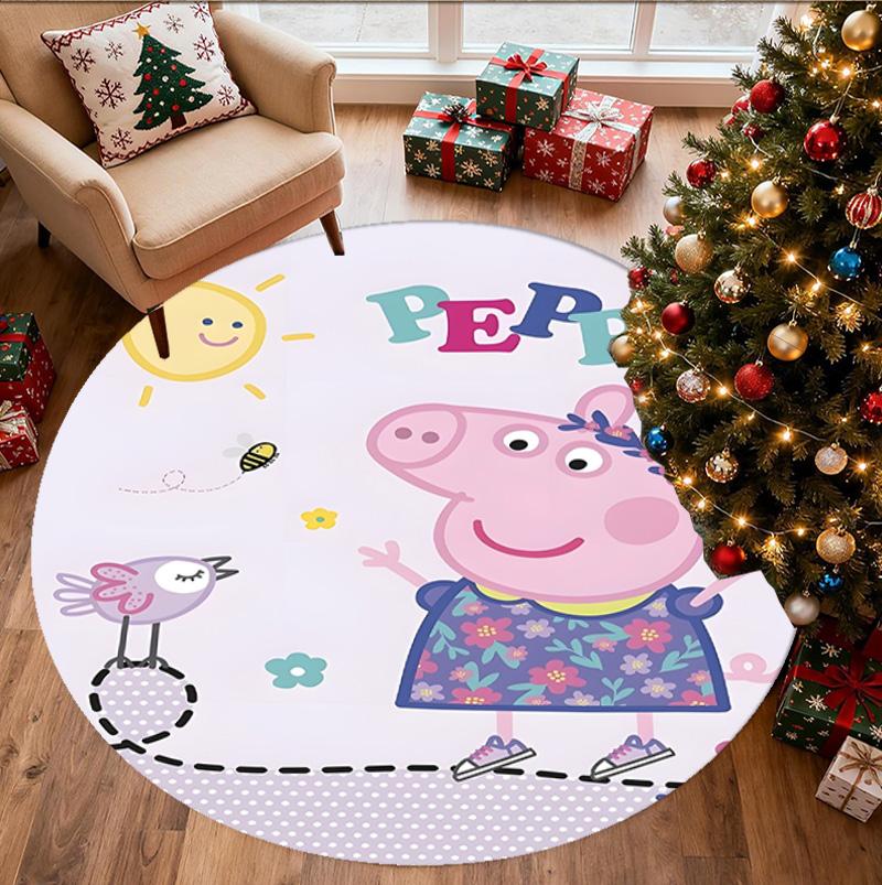 Cartoon Animation Pattern Round Rug, Indoor/Outdoor Mat, for Picnic, Gameroom, Bedroom, Office, Living Room, Home Decor Carpet, Birthday Gift