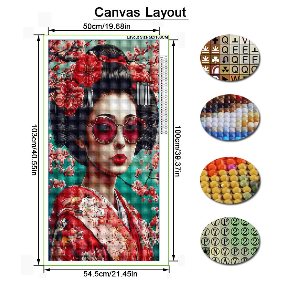 Diamond Painting New Collection Japanese Kimono Women Diy Full Rhinestone Embroidery Woman and Dragon Mosaic Cross Stitch Kits Wall Decor