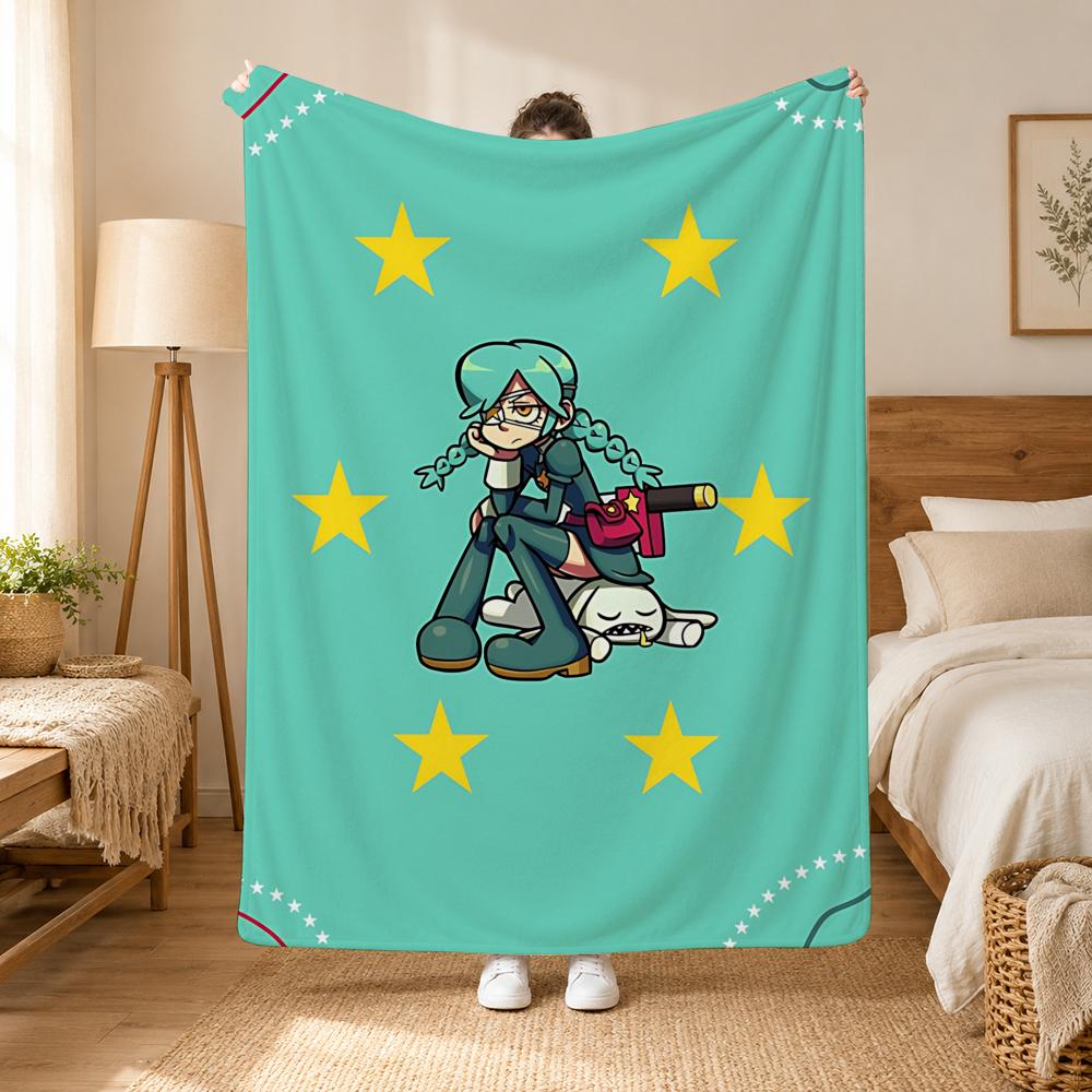 Skullgirls Game Throw 240g Flannel Blanket, Suitable for Sofas, Beds, Offices,  Exquisite Gift Blankets