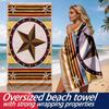 Western cowboy Texas style pattern polyester microfiber beach towel is highly absorbent, suitable for swimming and beach outings