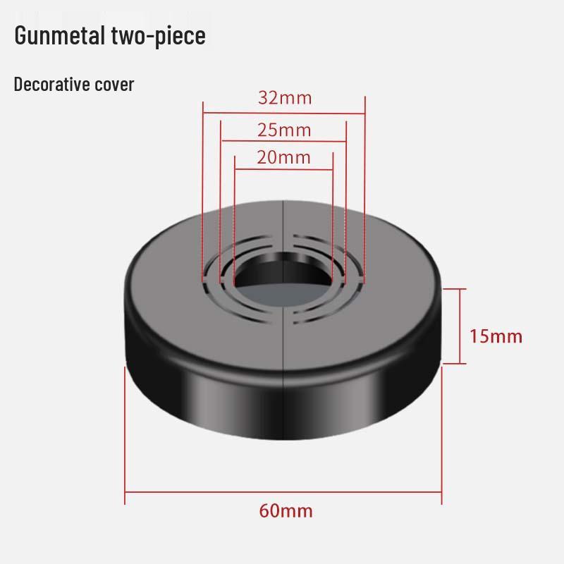 Dekorativní kryt sprchové hlavice děleného typu bez vrásek se zadním košíkem