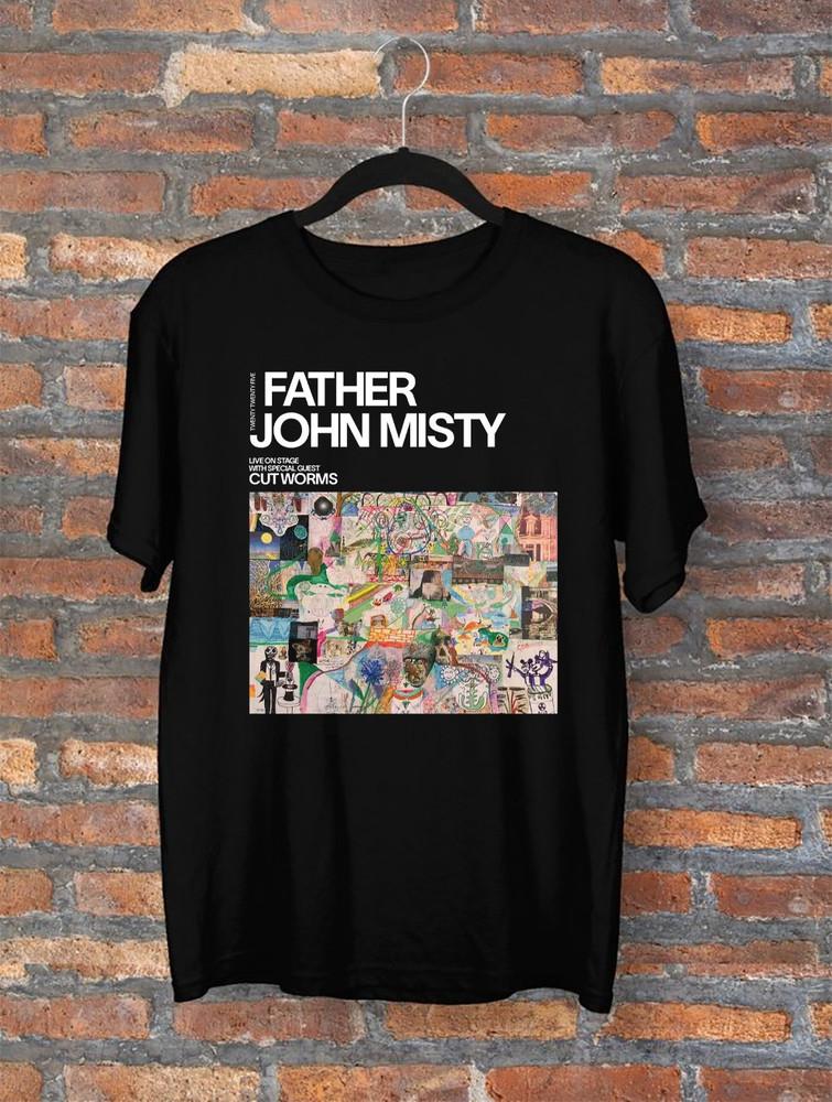 

Father John Misty With Guests Lucinda William 2025 Black T Shirt All Size AR1417 Unisex T-Shirt XXXL