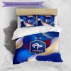 France Football Printed Bedding 3 Piece Set Cozy Breathable Bed Cover Set as Housewarming Holiday Gift
