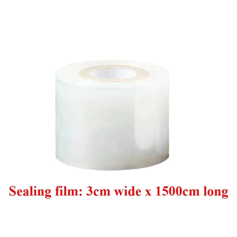 1pc 3cmx1500cm  Leak-Proof Stretchable Wine/Liquor Bottle Seal - Anti-Evaporation, Anti-Aging White Film for Secure Storage
