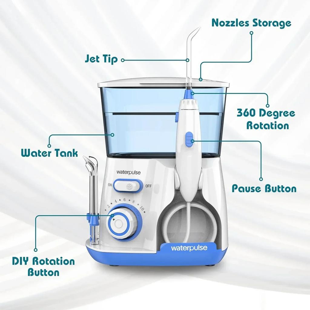 Electric Oral Irrigator Dental Water Jet Flosser 800ml Water Pick 5pcs Tips Teeth Clean Oral Hygiene Care