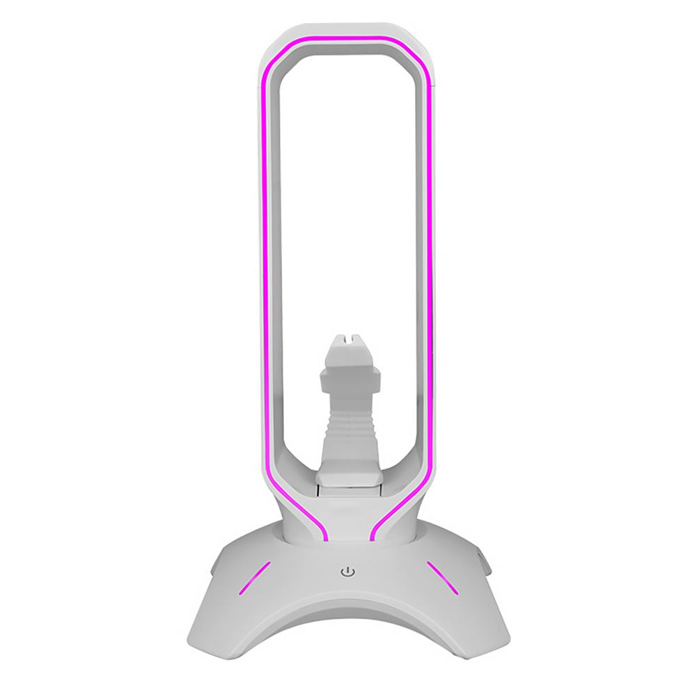 RGB Gaming Headphone Stand with Mouse Bungee Cord Holder Over-Ear Headset Holder with USB 2.0 Hub Gaming Accessories