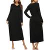 Women's Long-Sleeve Cotton Nightgown Pajamas