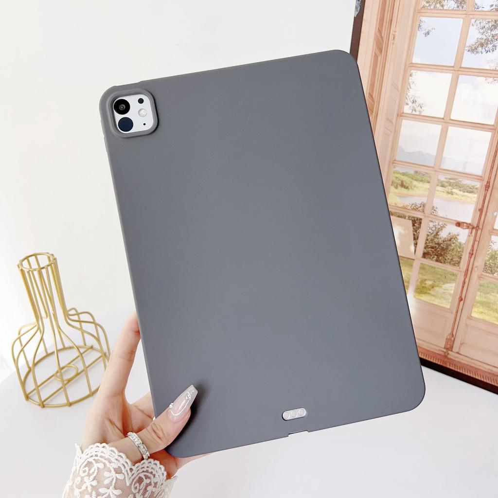 Pro iPad Pro 11 (2024) Pouzdro Soft TPU s povrchem jako kůže pro ochranu tabletu