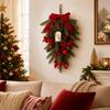 Teardrop Shape Christmas Swag Flexible Bendable Teardrop Wreath  Indoor Outdoor Use