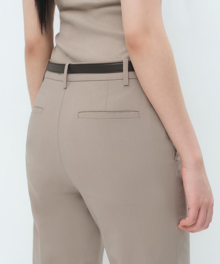 MUSINSA STANDARD WOMAN [Cooltandard] Women'S Low-Rise Flare Slacks [Light Beige]