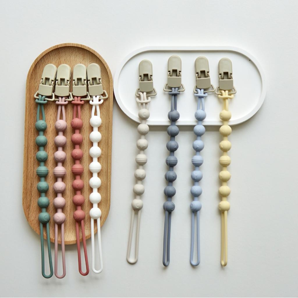 CPC Hot 1piece Silicone Pacifier Clips for Boys and Girls Fits for Most Pacifier Styles Binky & Teething Toys and Baby Gift