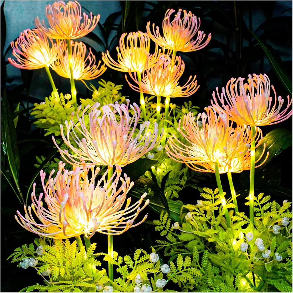 Solar Garden Lights Outdoor, LED Solar Flower Lights, Waterproof Landscape Lighting for Pathway, Yard, Patio Decor