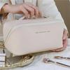 1PC Large-Capacity Portable Pu Advanced Cosmetic Bag Multi-Functional Toiletries Storage Pillow Bag For Home Travel