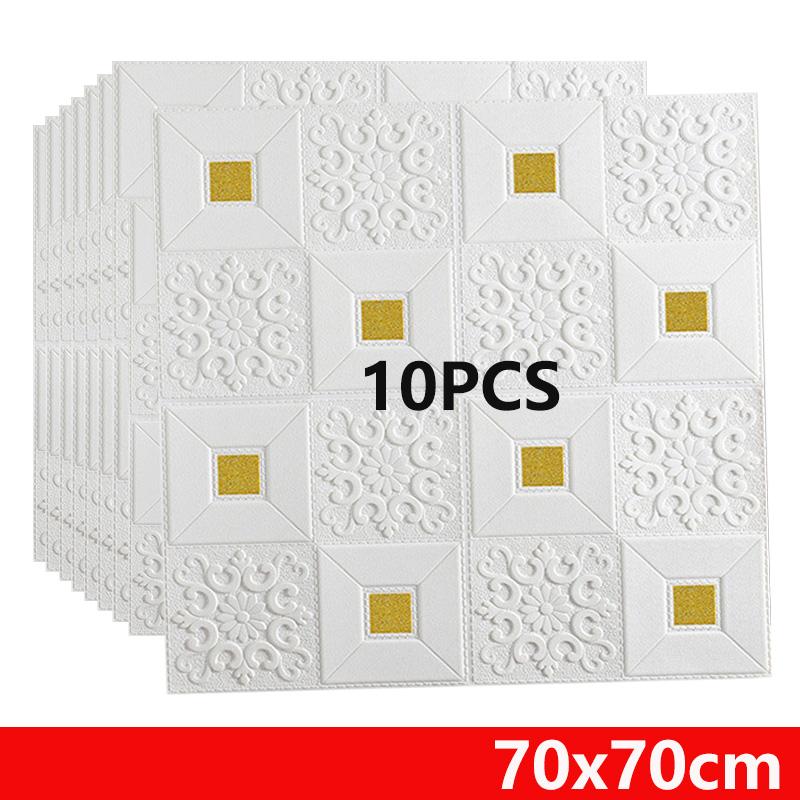 Samolepky na stěnu pěnový stropní panel 70X70CM Samolepicí samolepicí 3D vodotěsná tapeta na střechu Pro dětský pokoj Obývací pokoj Velká velikost