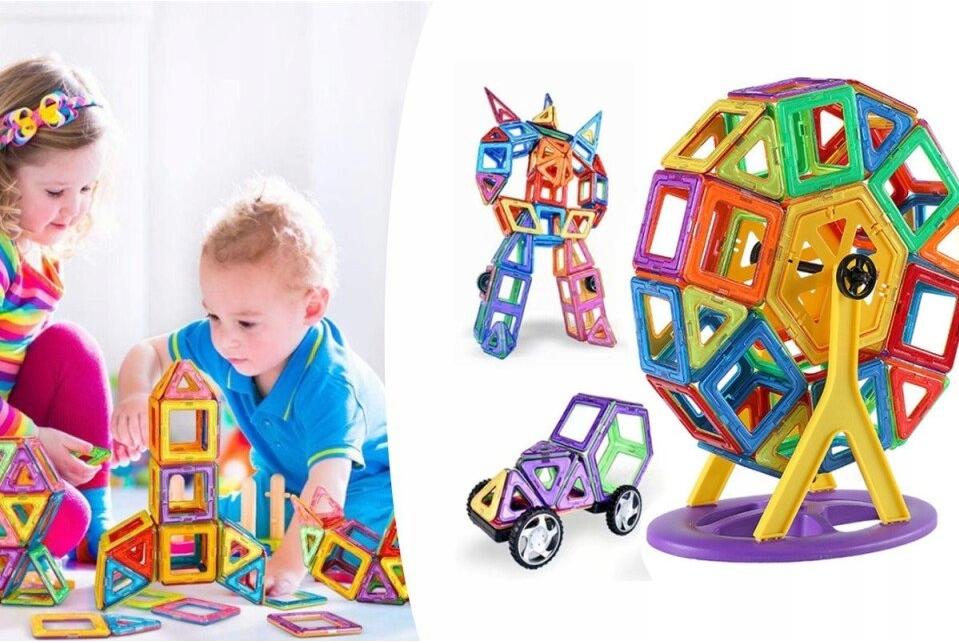 Magnetic blocks 130 pieces for children creative educational fun