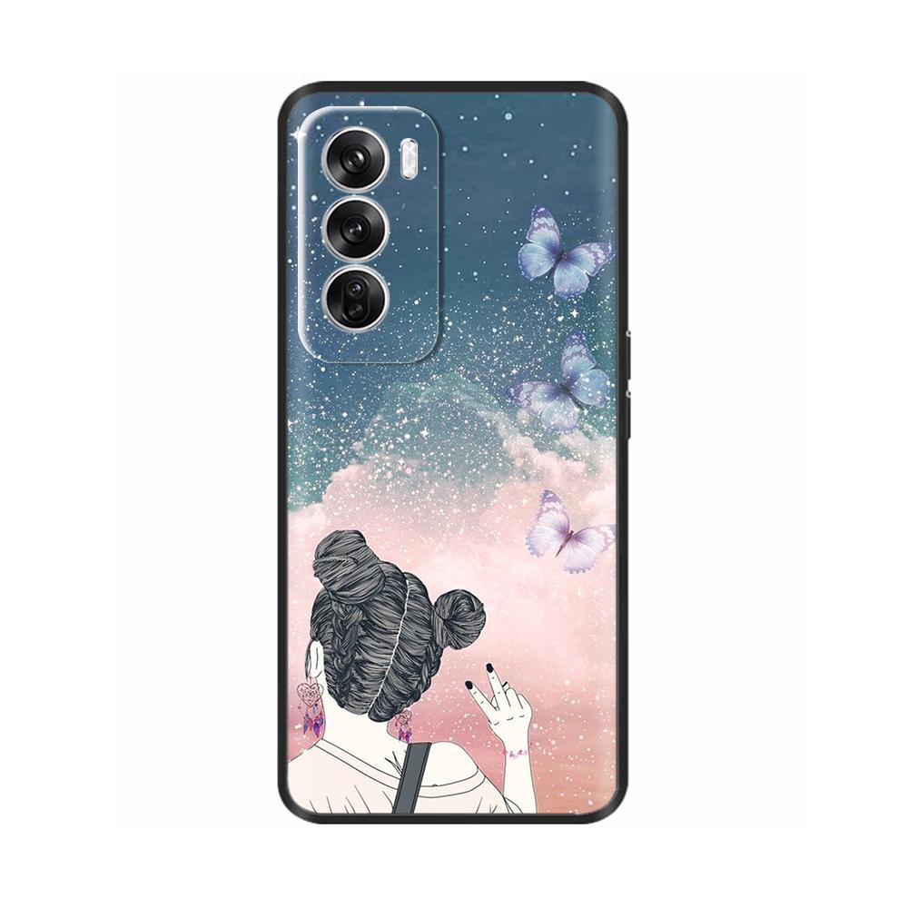 For OPPO Reno12 Reno 12 Pro 12Pro Case Silicon Phone Back Cover for OPPO Reno 12 Cases Reno12 Pro Soft Black Bumper Coque Para