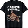 T-shirt Drôle Catfishing Design Hommes Femmes Pêcheur de Poisson-chat Murmurant