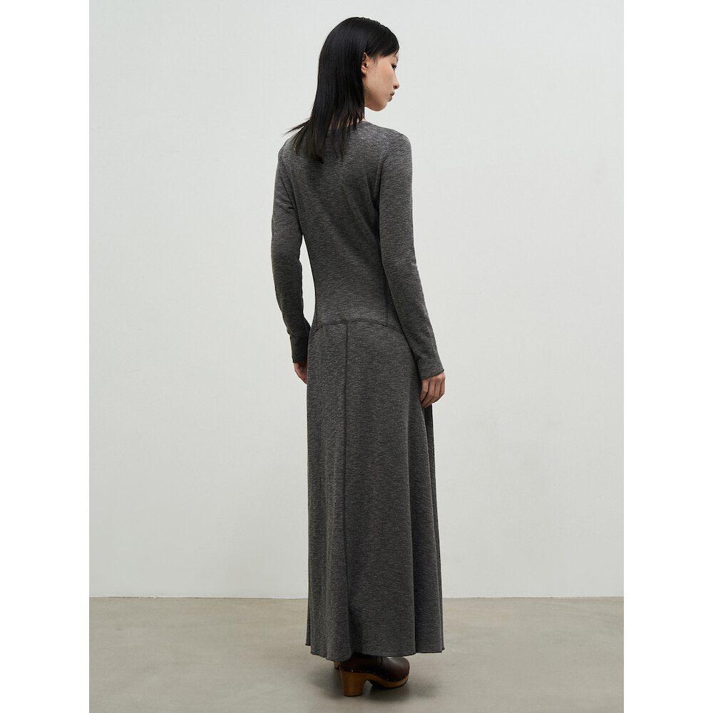 Anggae Gabrielle Melange Long Dress Gray
