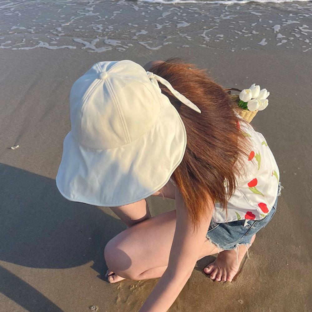 Foldable Wide Brim Hat Adjustable Bucket Cap Women Sunscreen Hats UV Protection Hat  Outdoor