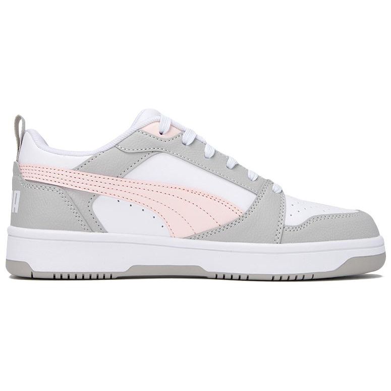 Puma Rebound V6 Durable Breathable Low-Top Sneakers Unisex Sneakers Gray White 392328-08