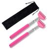 2PCS Back Extendable Scratchers Stainless Steel Telescopic Scratching Massager Extendable Telescoping Anti-itch Tool Relax Back