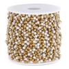 2meters 1meter Stainless Steel Imitation Pearl Beads Chain Love Heart Beaded Necklace Bracelet Chain for Jewelry Making DIY