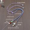 Hand-Woven Adjustable Dzi Bead Pendant Necklace Cord for DIY Jewelry Lanyard