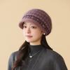Autumn And Winter Middle-Aged And Elderly Hats, Female Mother Hats, Fleece Thickened, Warm Ears, Cold Protection, Old Lady Knitted Rabbit Fur Hats