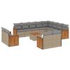 VidaXL Garden Lounge Set with Cushions 13 Pcs, Patio Sofas, Patio Furniture Set, Outdoor Furniture, Beige 3228201